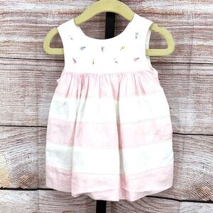 Janie and Jack Pink and White Sundress Size 12 to 18